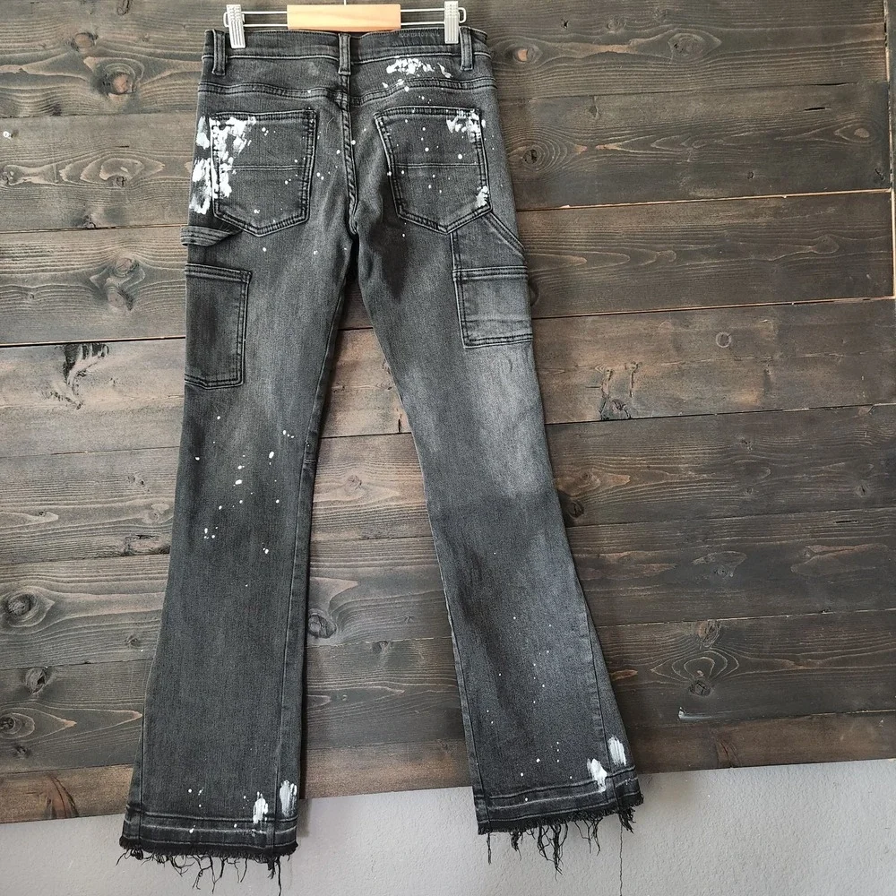 Rockstar Originals Flare Jeans Boys 14 Black‎ Streetwear Denim 27x33